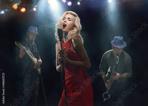 Canvas Print The jazz singer.