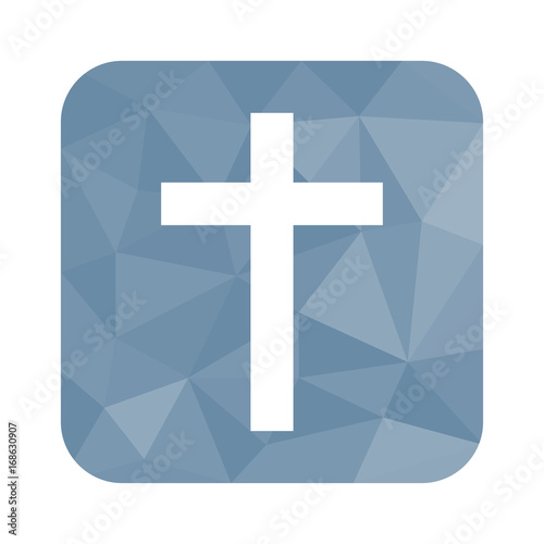 Low Poly Button - simples Kreuz