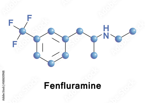 Fenfluramine or trifluoromethylethylamphetamine
