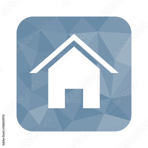 Low Poly Button - Haus