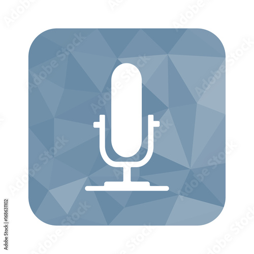 Low Poly Button - Mikrofon