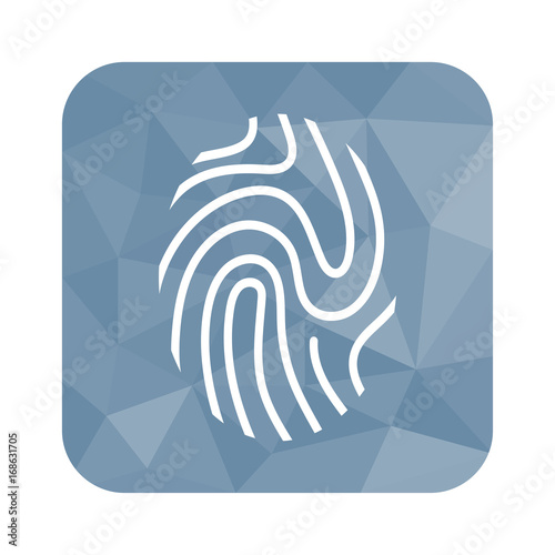 Low Poly Button - Fingerabdruck