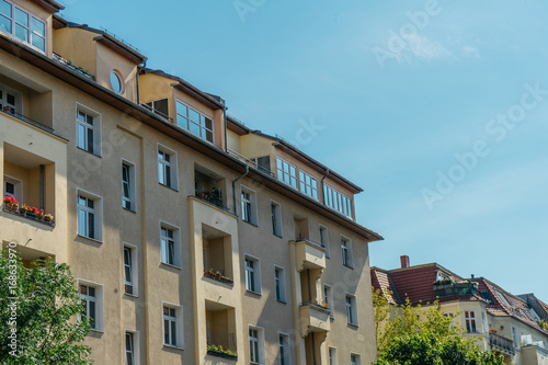 typical buildings at berlin with penthouse flats