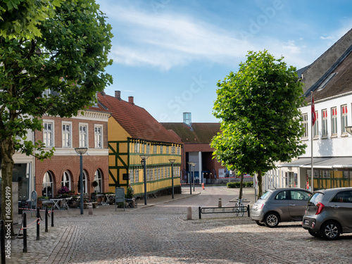 Fotografia, Obraz Old streets in Grenaa, Denmark