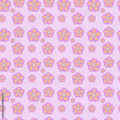 Seamless geometric pattern abstract with floral design.