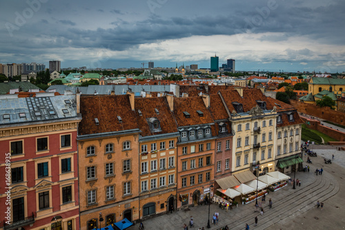 View of the old town in Warsaw, Poland