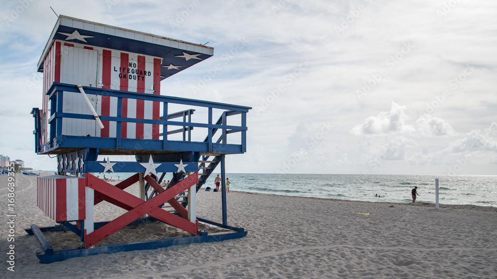 Lifeguard stand in south beach Lifeguard stand in south beach