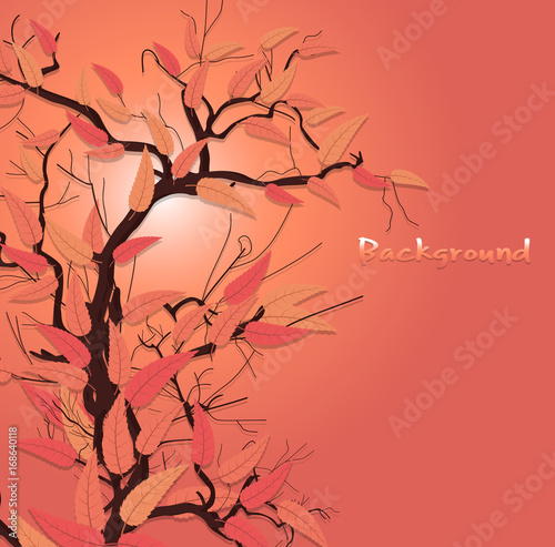 Vintage Leaves Nature Background