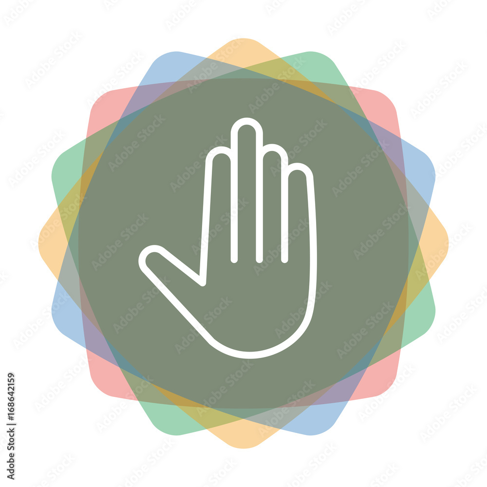 Obraz premium App Icon farbig Hand