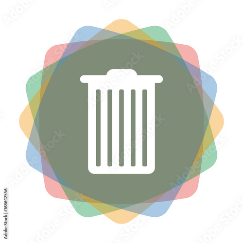 App Icon farbig Papierkorb