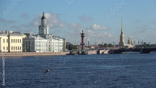 August morning on the Neva. Saint Petersburg, Russia photo