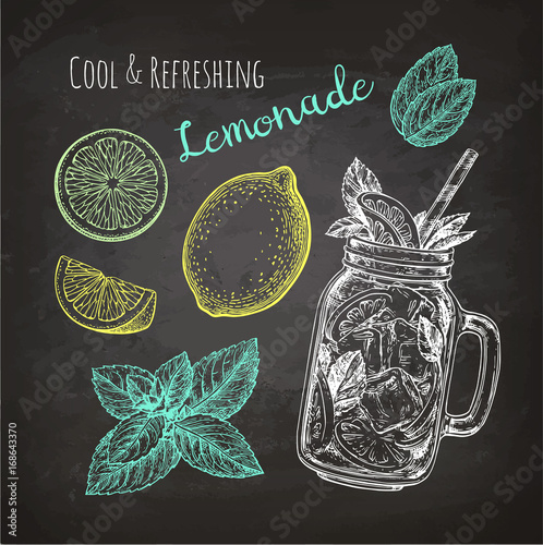 Chalk sketch of lemonade