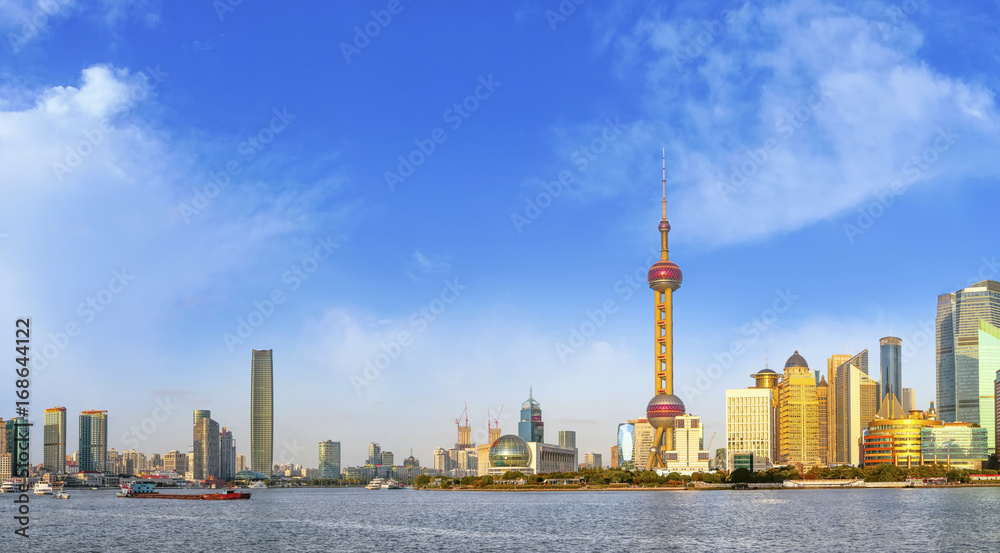 Naklejka premium Architectural scenery and skyline of Shanghai