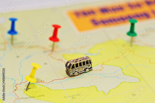 Wallpaper Mural Bus travel map concept Torontodigital.ca