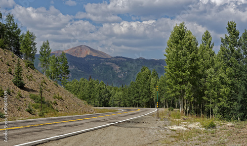 Vászonkép Mountain vista on State Highway 149 (Silver Threas Scenic Byway) in southwestern Colorado, U