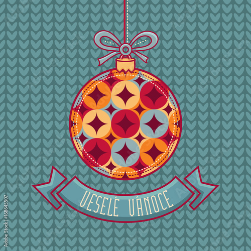 Czech language. Vesele Vanoce. Christmas message. 