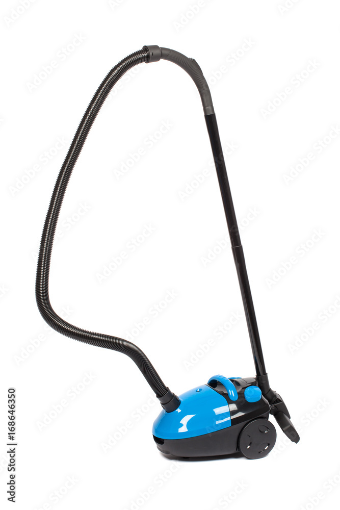 Blue Vacuum Cleaner, isolated on white Blue Vacuum Cleaner, isolated on white