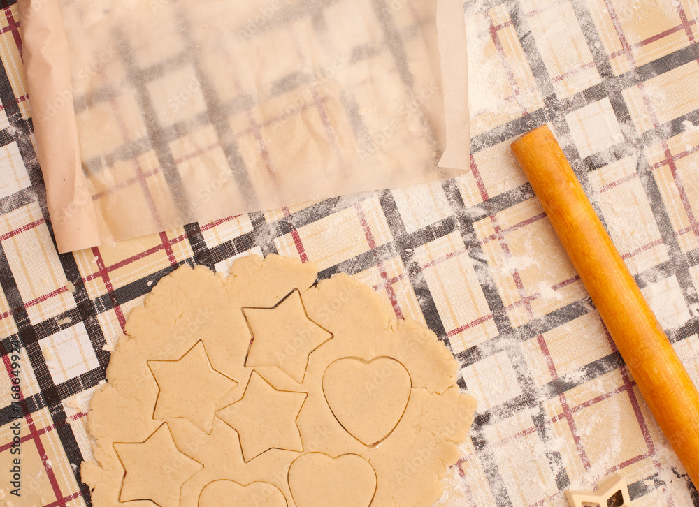 Homemade cookies with raisins on the table. Homemade cookies with raisins on the table.