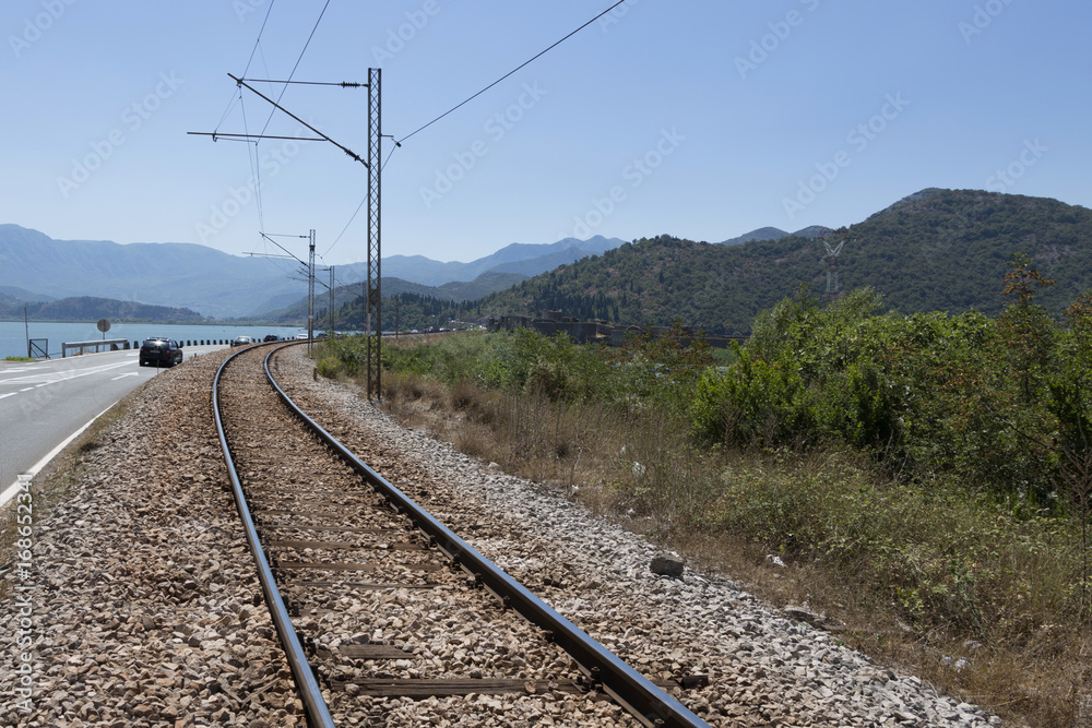 Railway near Skadar Lake, Montenegro.