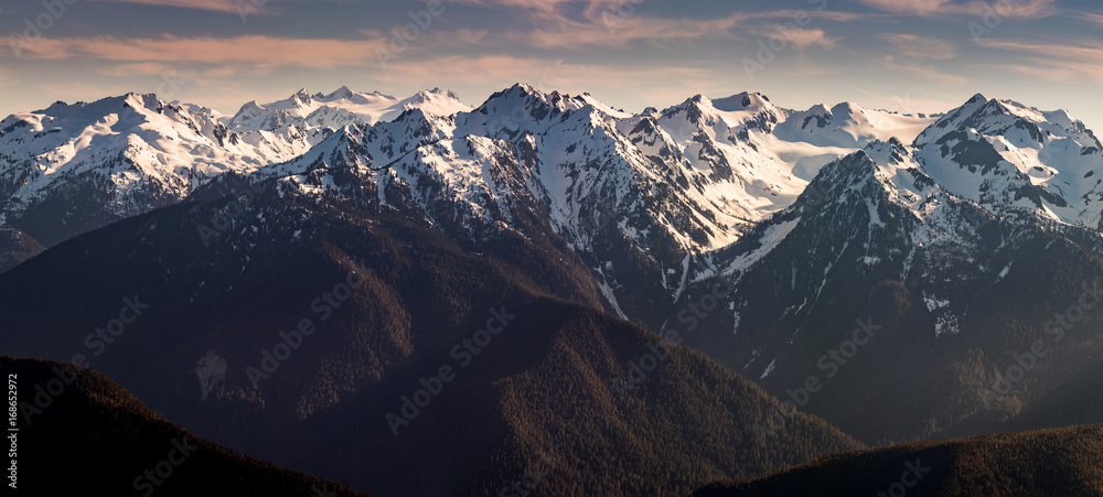 Fototapeta premium Mountains in Olympic National Park, Washington, US