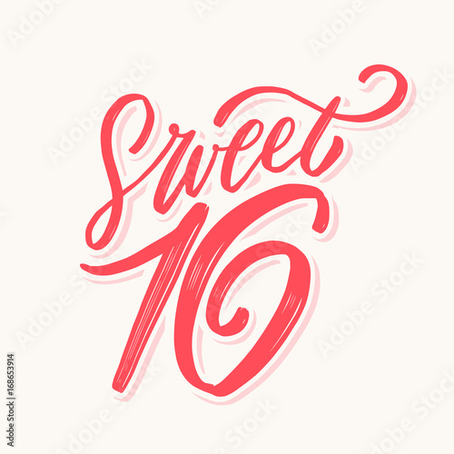 Sweet 16. Hand lettering.