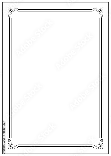 Vector Page border A4 design for project