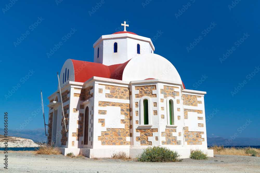 Church on the coast of Crete in Greece