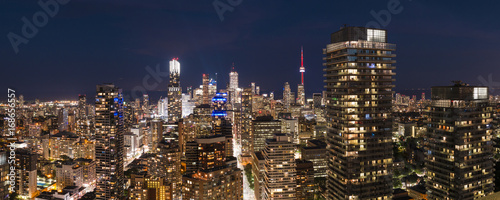 Panoramic View of Downtown Toronto City Lights at Night © Facto Photo