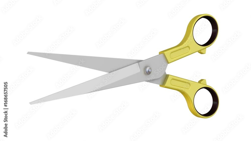 Office scissors in action Office scissors in action