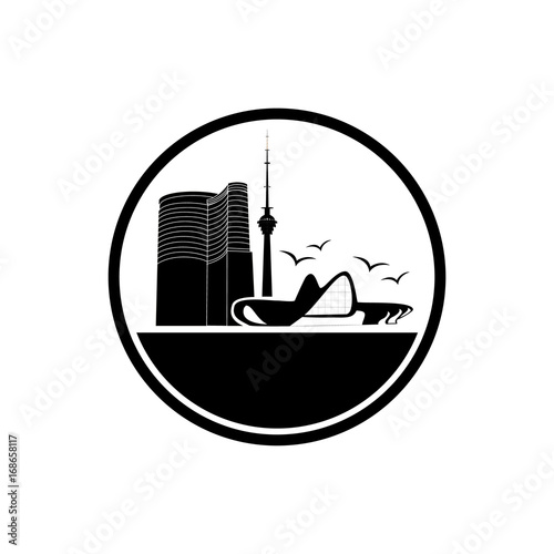 Baku Azerbaijan vector illustration 