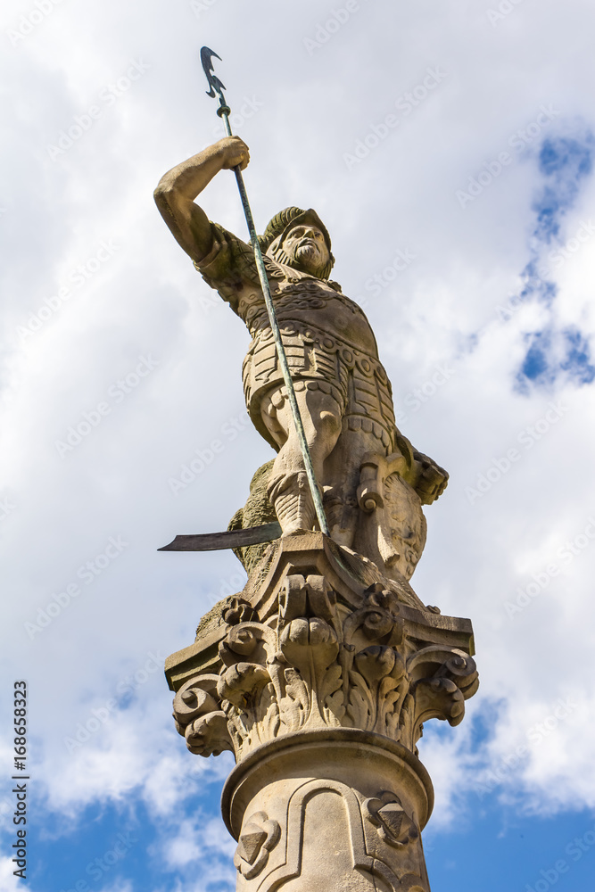 Statue at the market square in Zittau, Germany
