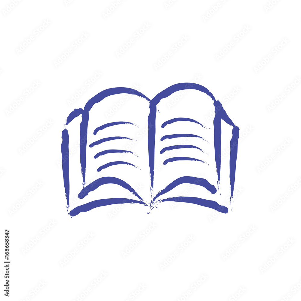 Open book hand draw Royalty Free Vector Image - VectorStock