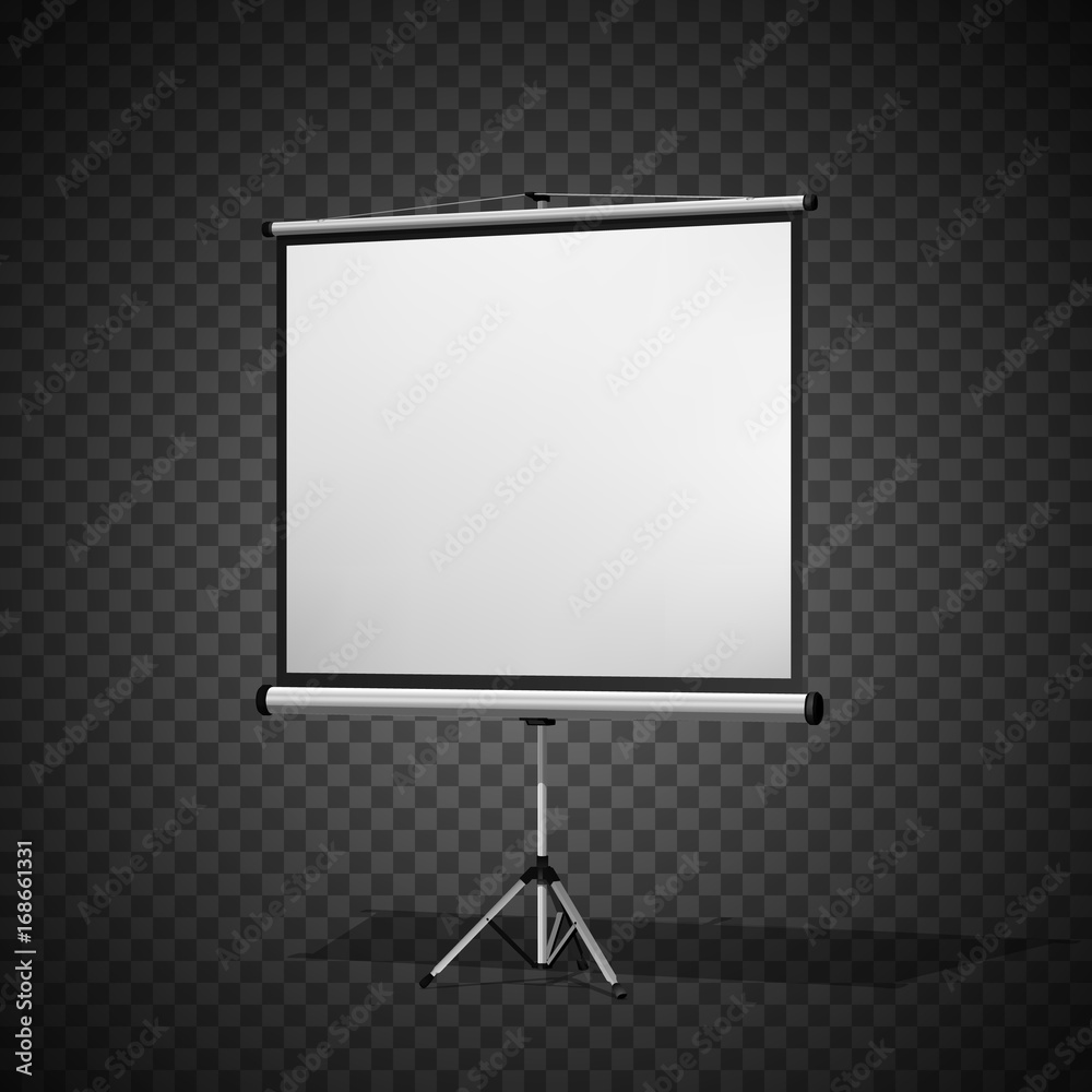 Projector Screen. Isolated on transparent background Stock Vector | Adobe  Stock