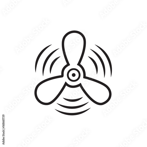 Exhaust fan icon. Ventilator symbol. 