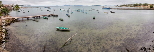 Fishing boats  in a harbor in Gibara village, Cuba photo