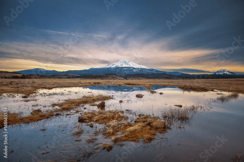Mountain with Reflective Puddle | Mt. Shasta, CA