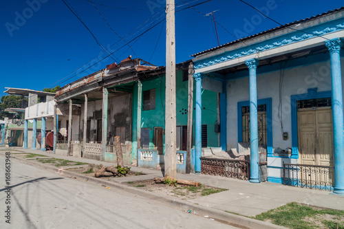 Traditional houses in Guantanamo, Cuba photo