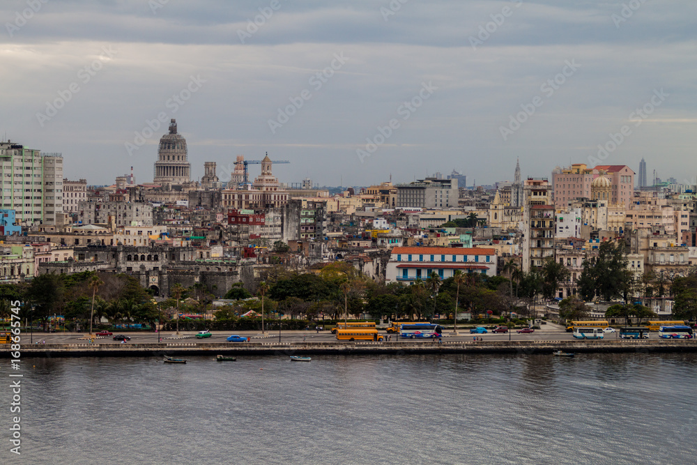 Skyline of Havana with National Capitol, Cuba