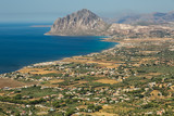 Riserva naturale monte Cofano (Trapani) - Panorama della costa dalla statale per Erice