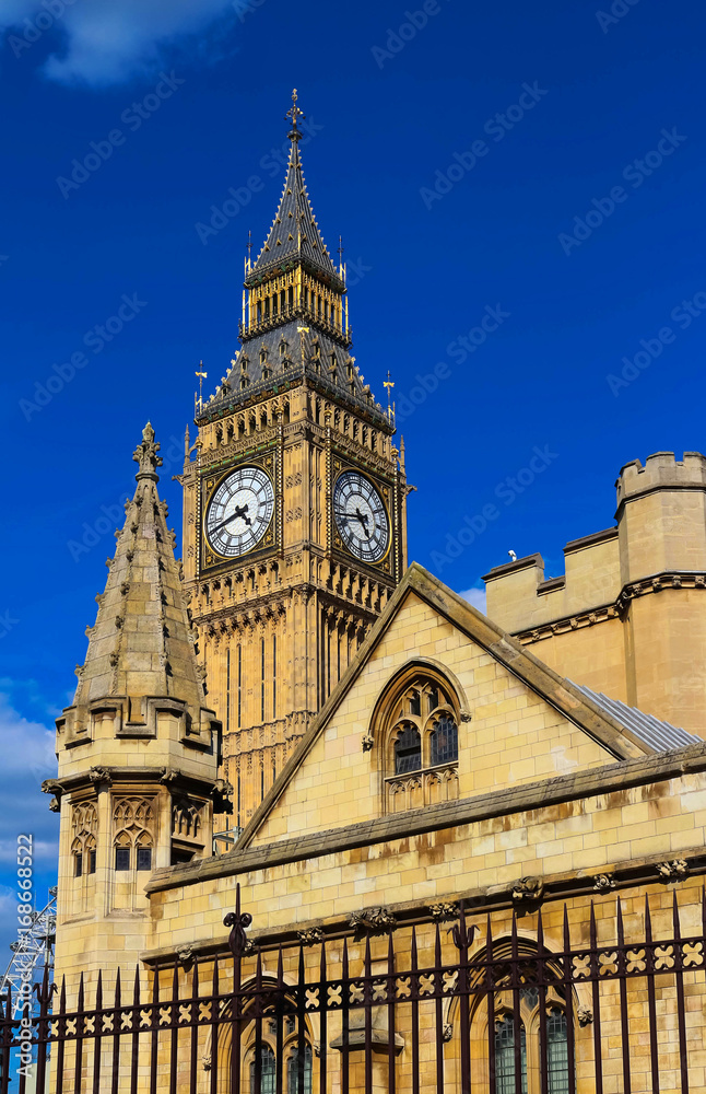 The Big Ben clock tower in London, UK.