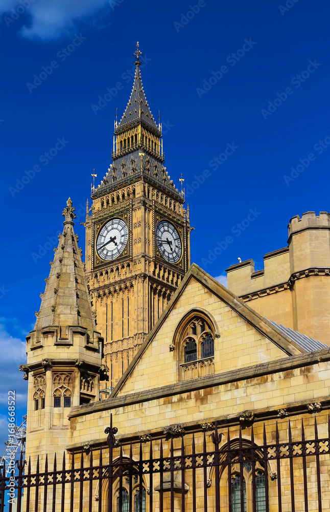 The Big Ben clock tower in London, UK. The Big Ben clock tower in London, UK.