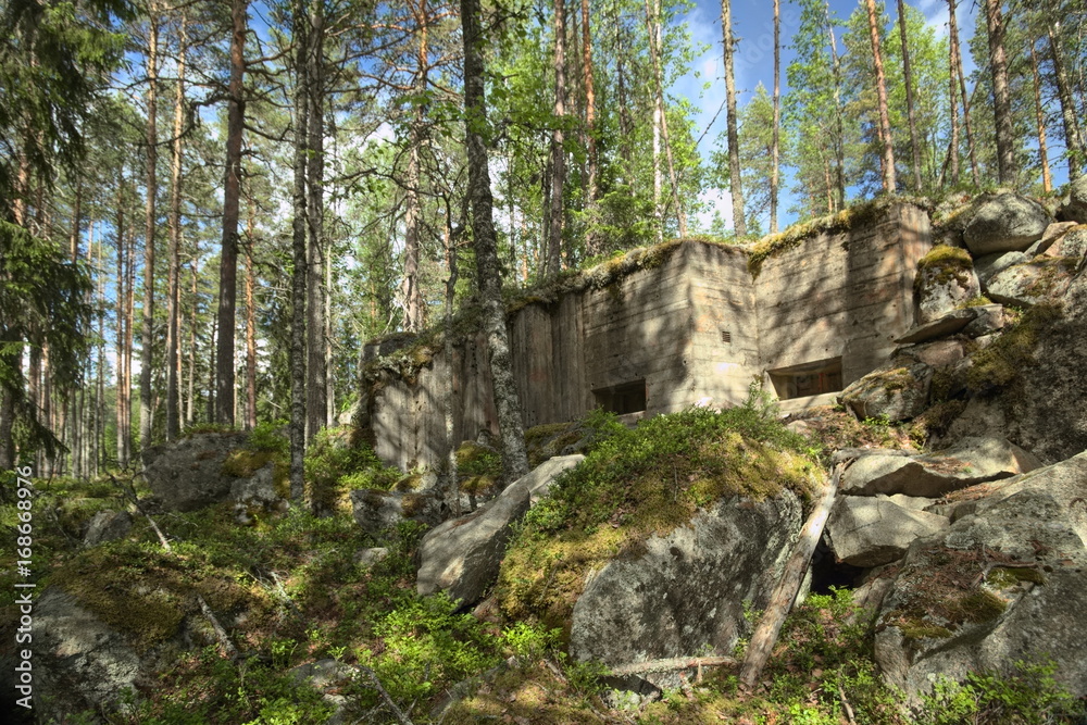 Abandoned World War II bunker in Vaermland, Sweden. It is called Skans 176 Dypen