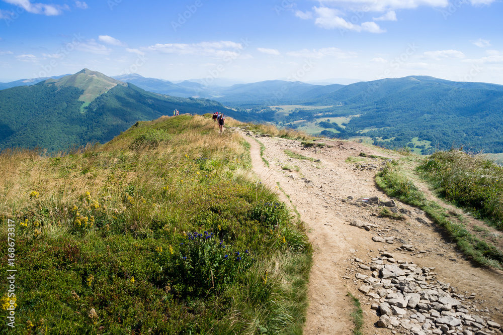 Połonina Caryńska, Bieszczady, widok z połoniny wetlińskiej