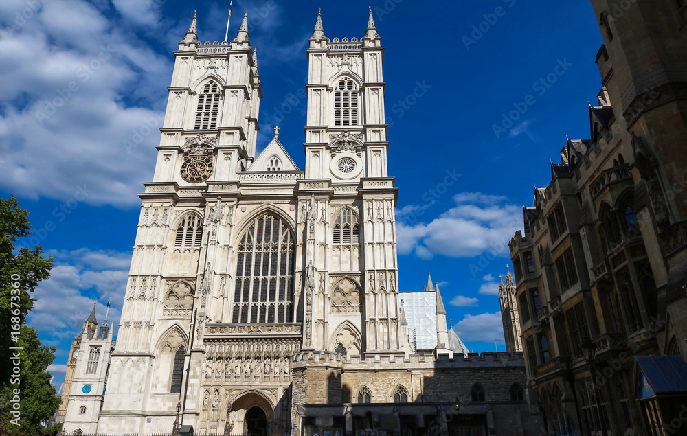 Westminster abbey in a sunny day. London.