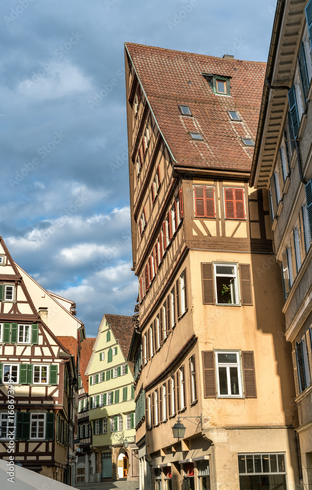 Fototapeta premium Typical half-timbered houses in Tubingen - Baden Wurttemberg, Germany