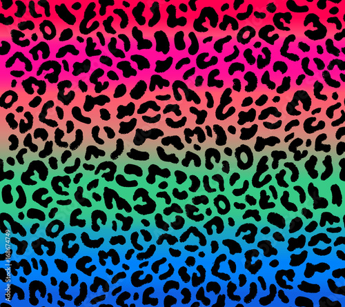 Seamless gradient leopard pattern