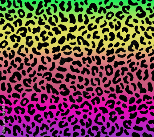Seamless gradient leopard pattern