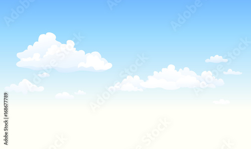 Fluffy clouds background photo