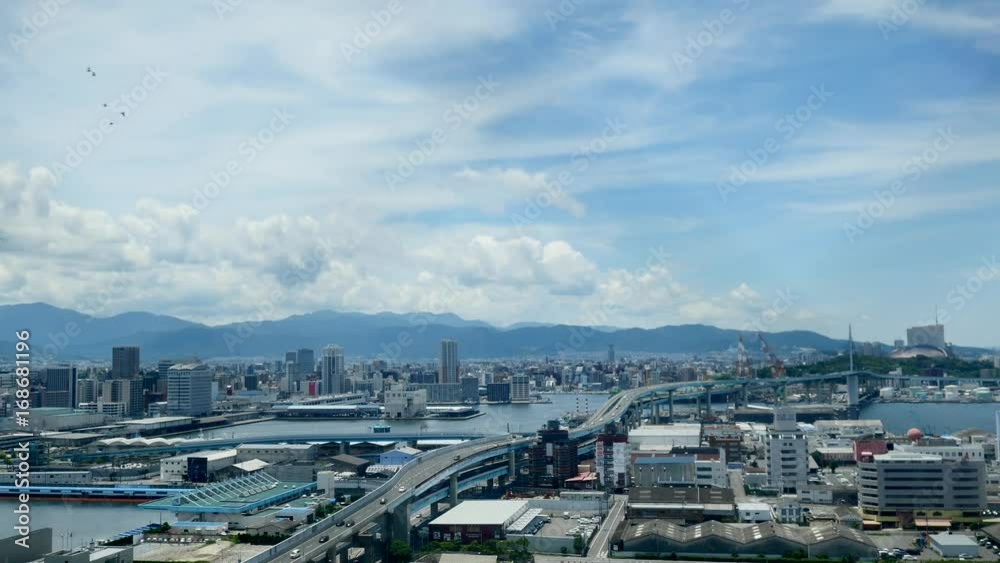 都市風景　福岡　タイムラプス