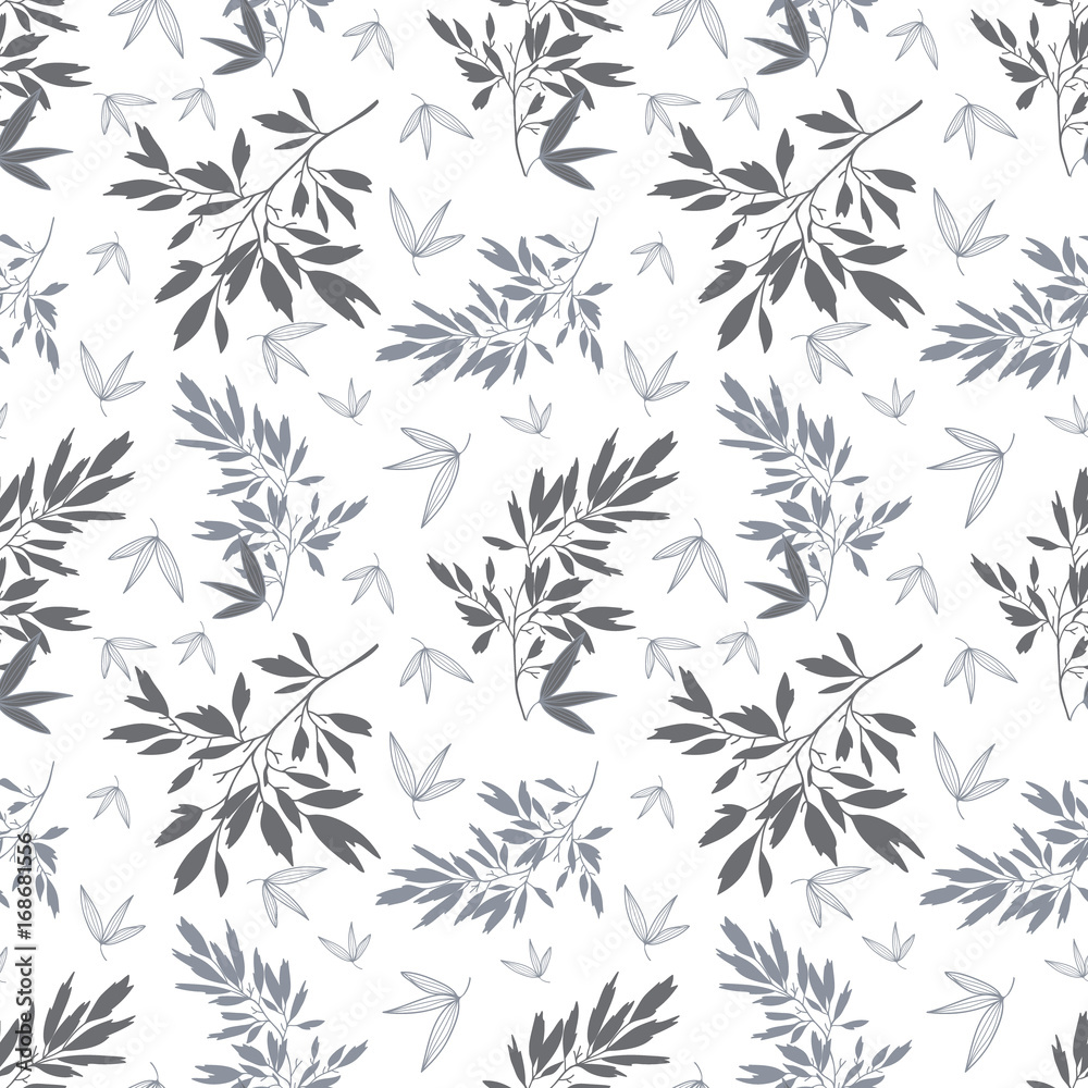 Grey Maple Leaf Vector Seamless Pattern For Wallpaper, Background, Cover,  Greeting Card, Fabric Textile. Royalty Free SVG, Cliparts, Vectors, and  Stock Illustration. Image 95714306.